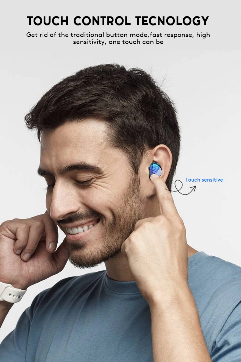 Arlado X26 Беспроводная бинауральная 5,0 Bluetooth гарнитура в ухо шумоподавление сенсорное управление умные водонепроницаемые Hifi наушники