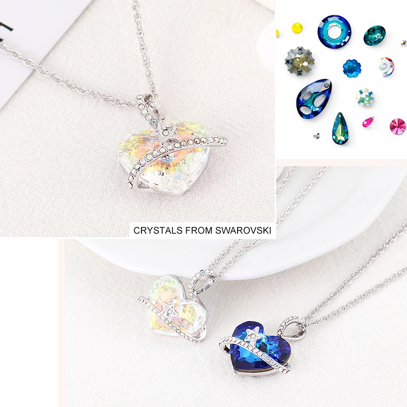 Роскошные романтичные ожерелья и подвески с сердечками от Swarovski перегородки для