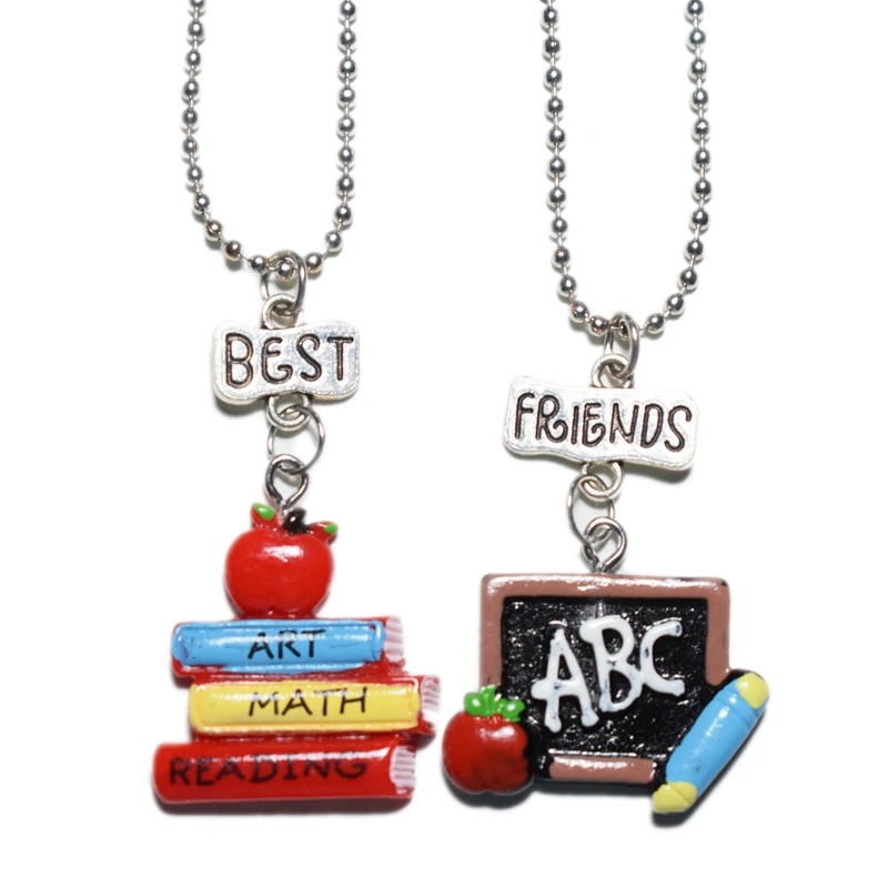 Имитация книги для чтения доски ожерелье милая подвеска BFF лучшие друзья