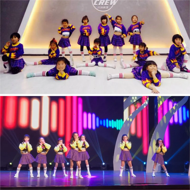 2019 г. Весенний новый костюм для джазовых танцев девочек Детские костюмы уличного