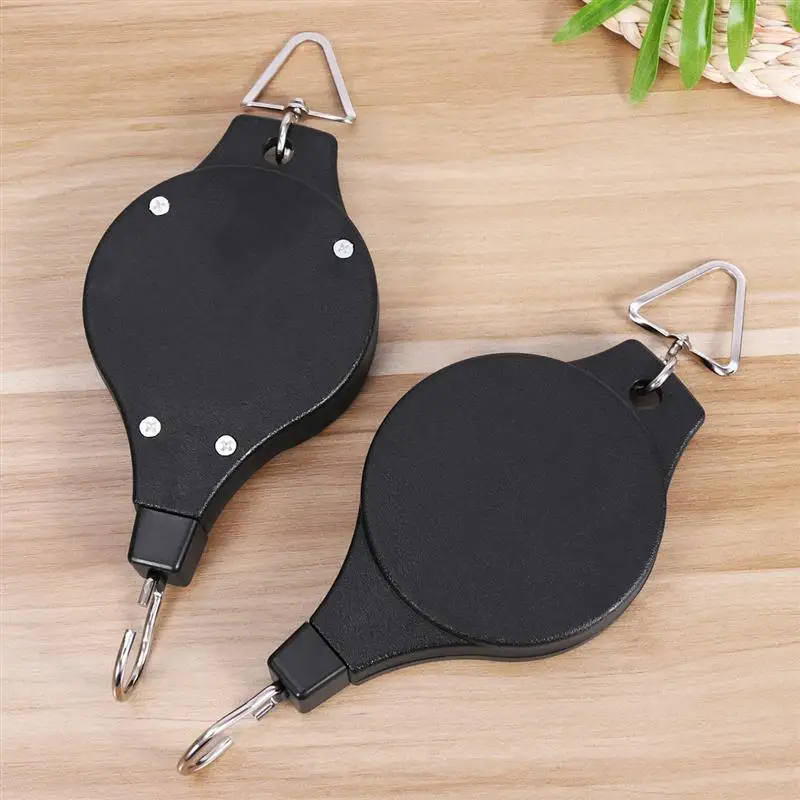 2pcs Plant Pulley Retractable Hanger Flower Pot Birds Feeder Basket Hanging Hook for Home Balcony Veranda Garden |