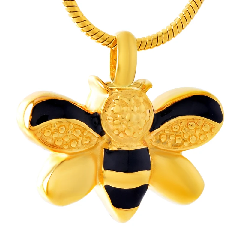 IJD9474 Little bee ожерелье для кремации 316L из нержавеющей стали Pet мемориальная урна