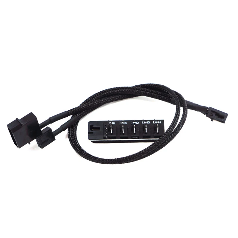 1 шт. все черные рукава 5 способ разветвитель pwm концентратор для 12V вентиляторы