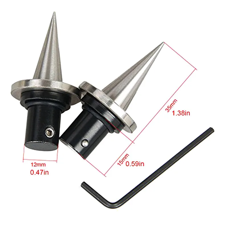 Tactical Hunting 2Pcs Aluminum Bipod Spikes Feet Stainless Quick Install Release for Atlas V8 Bipod Gun Rifle Accessory