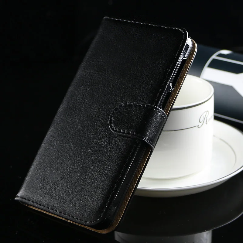 BLACK Винтажный флип-чехол, Роскошный чехол из искусственной кожи для Fly Life Compact 4G, милый крутой мультяшный кошелек, чехол - Цвет: BLACK