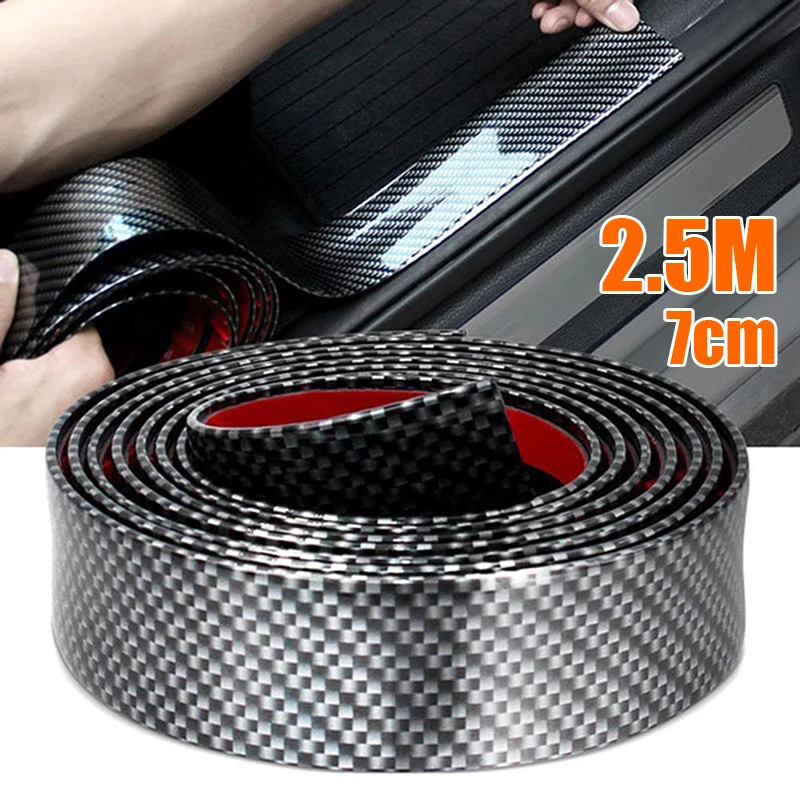 Протектор порога из углеродного волокна Accessory черный багажник бампер Защита