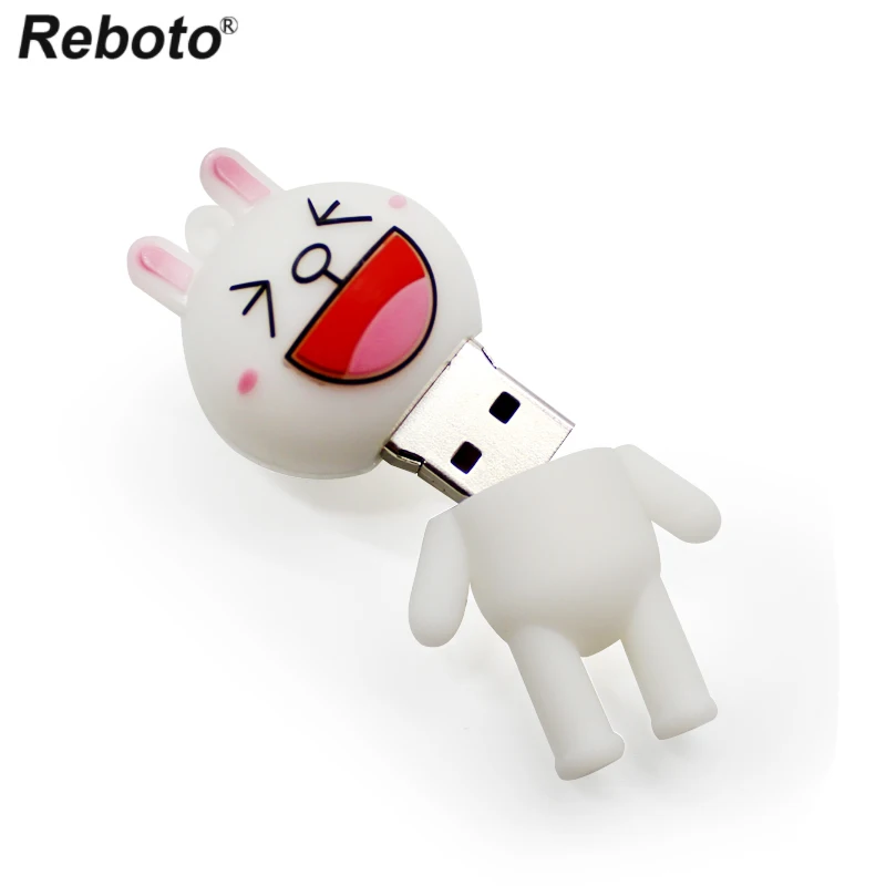 Cute Rabbit Pendrive 4gb 8gb 16gb 32gb 64gb Usb stick Cartoon Flash Drive Memory Stick pendrive Mini Gifts | Компьютеры и офис