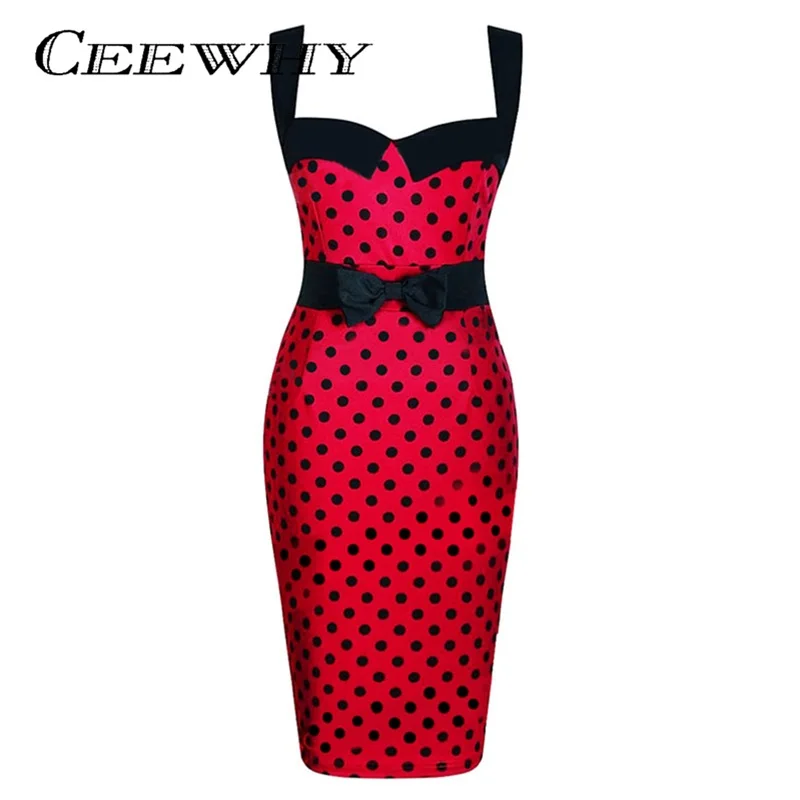 CEEWHY Sleeveless Dot Printed Dress Women Robe Femme ete 2017 off Shoulder Sexy Bodycon Summer Streetwear Plus Size | Женская одежда