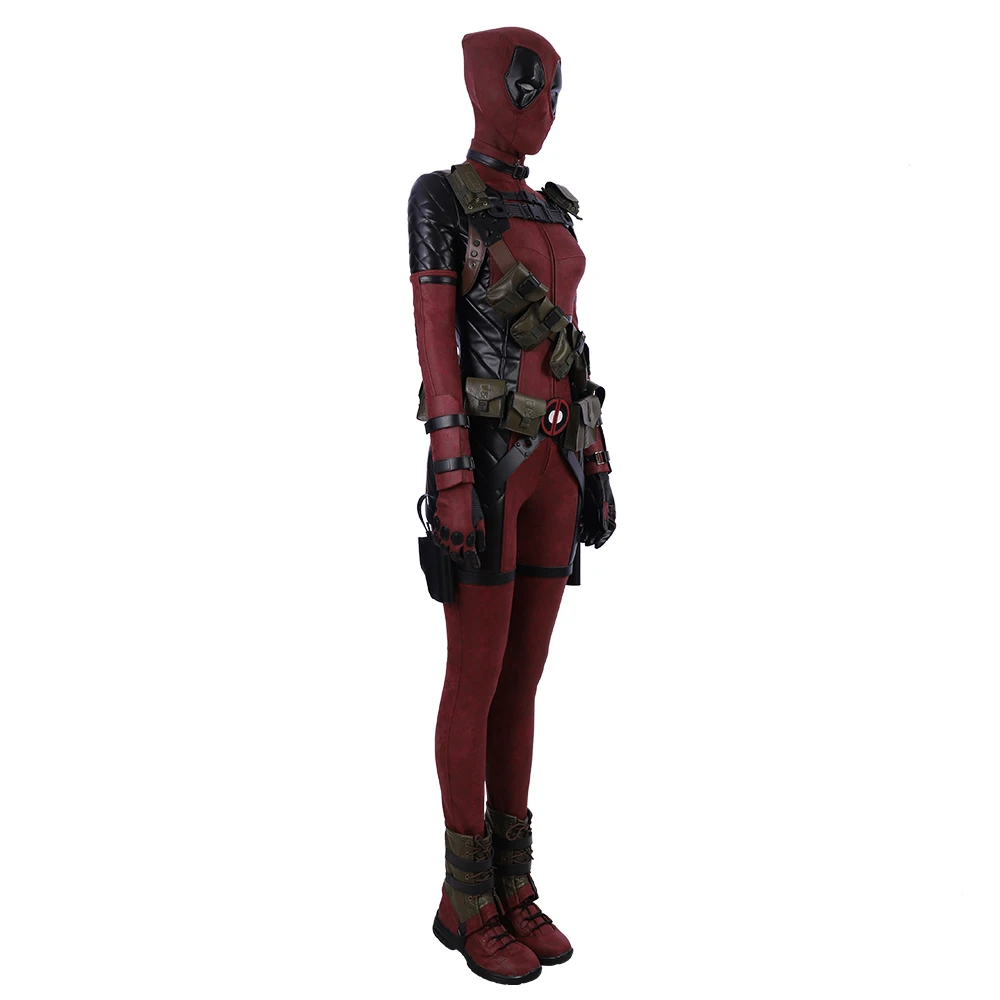 Для дам костюм с принтом Deadpool костюм X-Man супергерой Дэдпул колготки женский костюм с ботинками для хеллоуина и Рождества индивидуальная одежда