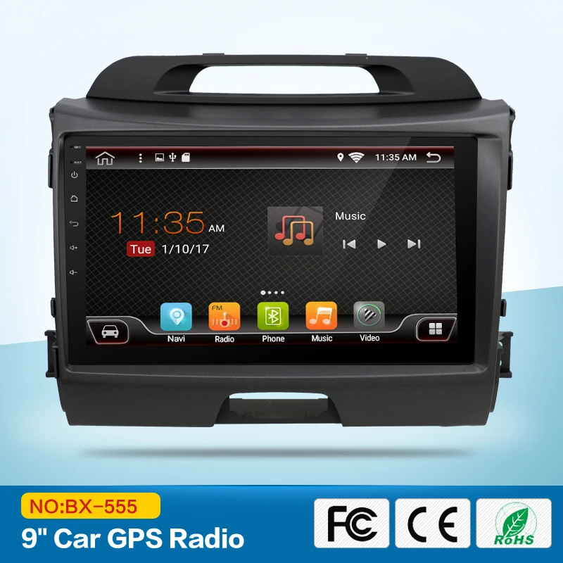HD 1024x600 2 Din для Kia Sportage R 2010-2014 четырехъядерный Android 5.1.1 Автомобильная