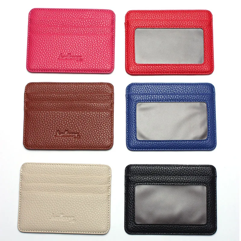 Высококачественный кожаный держатель для карт кошелек Слитная