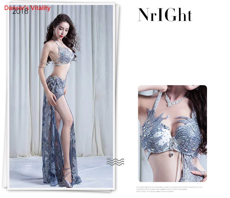 Профессиональный Летний Конкурс Bellydance Роскошный Сиамский Костюм Сексуальная Сцена Танцор Живота Практика одежда