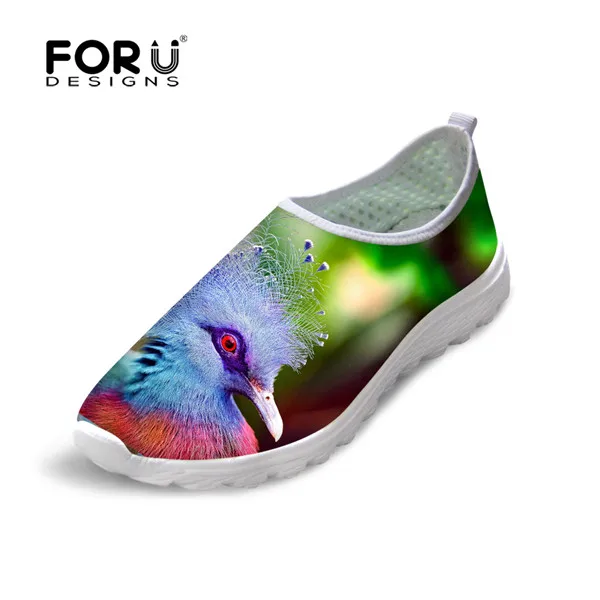FORUDESIGNS/Новое поступление; женская Повседневная летняя пляжная обувь на плоской подошве; водяная горка; женские комфортные плоские туфли с объемным животным принтом павлина - Цвет: CA4662AA