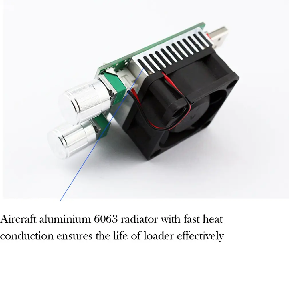 35w Usb electronic load adjustable constant current aging resistor battery voltage capacity tester without display | Инструменты