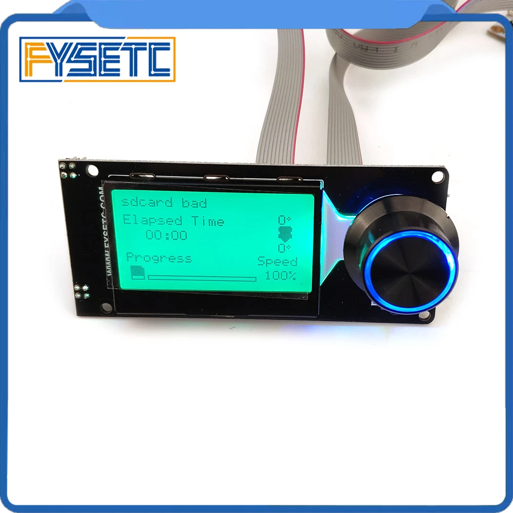 Тип F mini 12864 V1.2 смарт дисплей MINI12864 жк экран черный на зеленом поддерживает Marlin DIY с