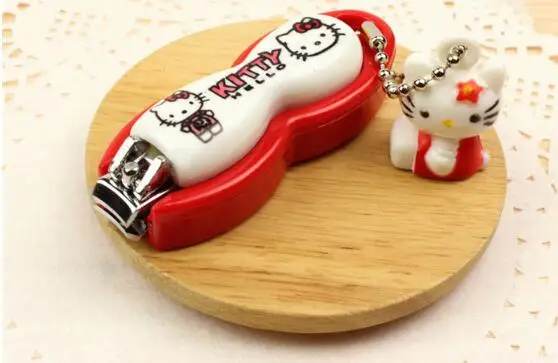Мультяшные кусачки для маникюра или педикюра hello kitty, профессиональный триммер для маникюра, инструменты для ногтей, 1 шт., для домашнего использования для взрослых и детей - Цвет: Red