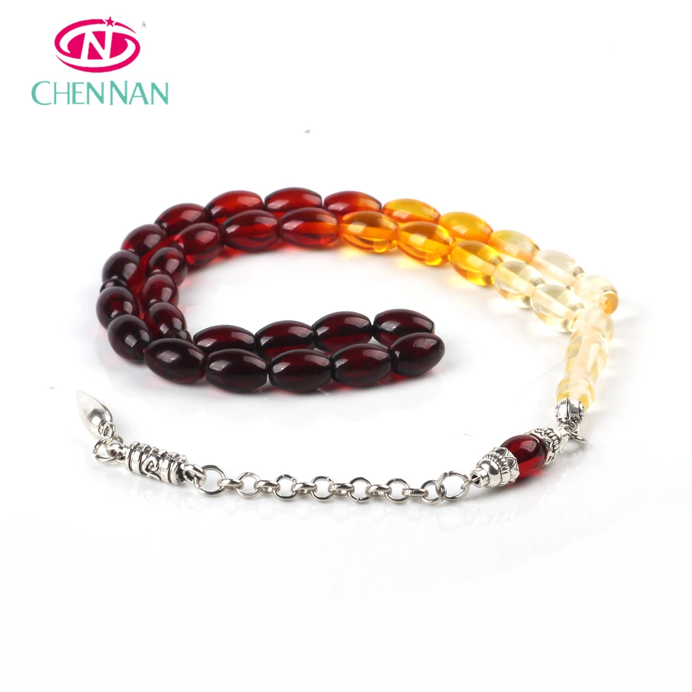 Tasbih магазин новый дизайн 8*12 мм прозрачный градиент из смолы цвет tesbih молиться