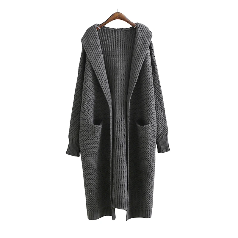 Европейский утепленный свитер ASYMSAY вязаное пальто свободная женская одежда