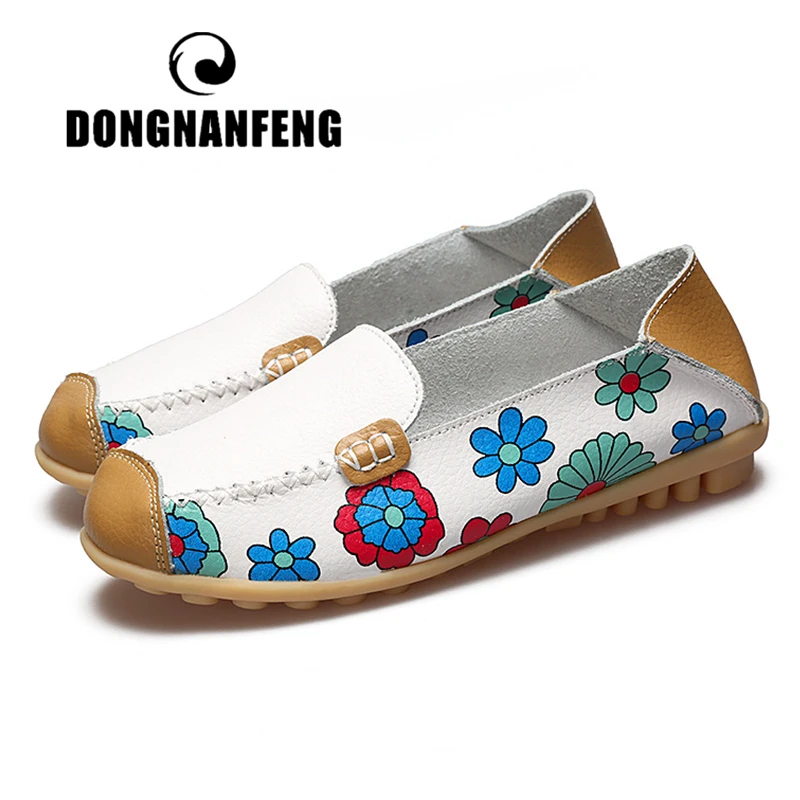 DONGNANFENG/Женская обувь для мам Женская из натуральной кожи Мягкая на плоской