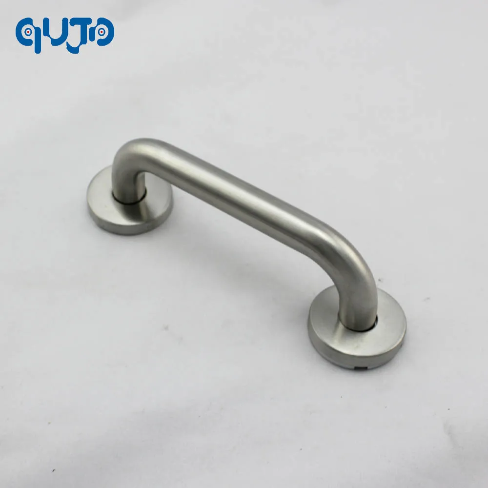 

6 Inch Stainless Steel Safety Grab Bar Handles Concealed Screw Bathrooms Shower Decorative Pull Door Handles With Roses