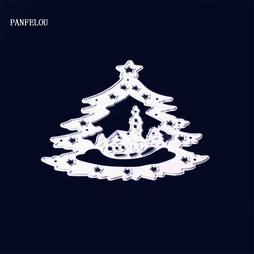 PANFELOU Metal craft Snow village paper die cutting dies for Scrapbooking/DIY Easter wedding cards Hand account | Дом и сад