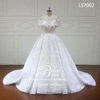 beauty bridal the newtest high quality custom made ball gown lace wedding dresses ls7002
