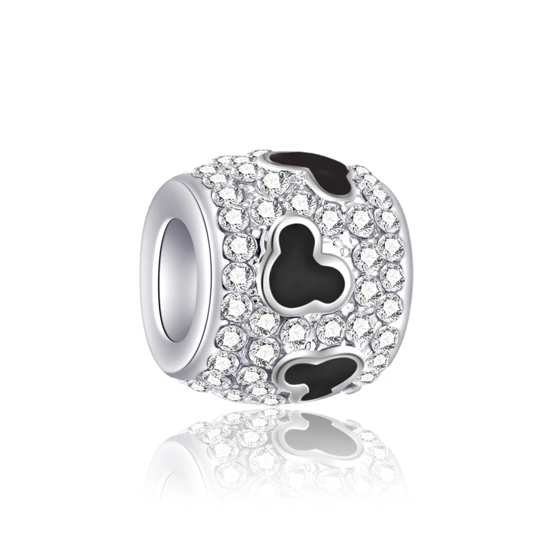 Горячая мода кристалл звезда пчела сердце любовь Микки Минни DIY Бусины Подходят