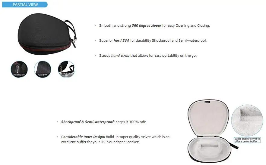 LTGEM EVA Жесткий Чехол для JBL Soundgear спикер-Дорожная Защитная сумка для хранения