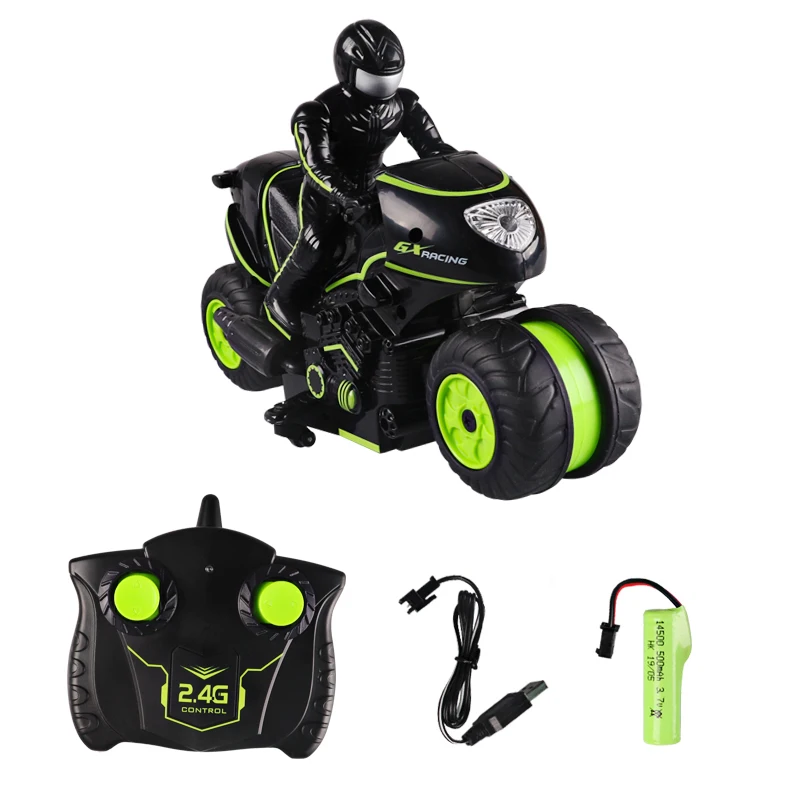 2,4 г RC Tumbling Stunt Car мотоцикл высокоскоростные бокового ряда Дрифт дистанционное управление игрушки, модели мотоциклов Мотор мальчики дети игрушки подарок