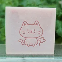 size5x5cm Кошка натуральное мыло ручной работы акриловое уплотнение Мини DIY натуральный органический стеклянная печать - Цвет: size5x5cm