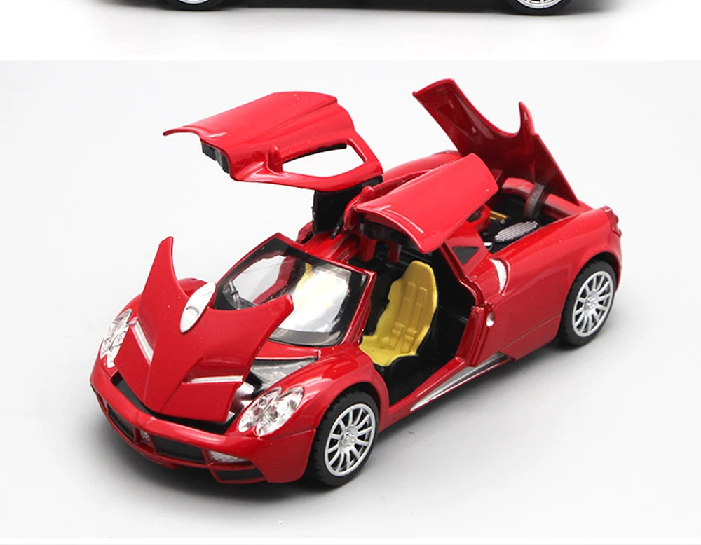 Литая под давлением коллекция Pagani Huayra масштабная модель для мальчиков/детские металлические игрушки в подарок с открывающимися дверцами и функцией оттягивания