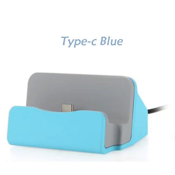 blue color Usb type C 3,0 док-станция для синхронизации данных, зарядная док-станция для huawei p20 lite honor 10 9 Xiaomi mi a1 A2 Max 2 3 mi 8 se mi 6 zte Axon 7 - Тип штекера: blue color