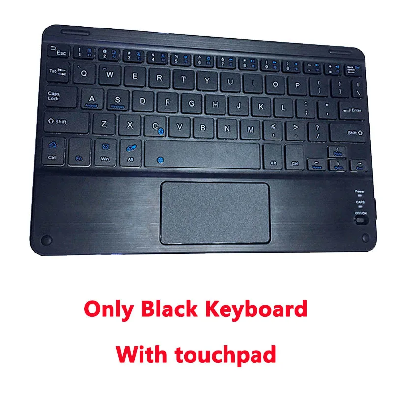 Only Black TKB Беспроводной чехол с клавиатурой Bluetooth для samsung Galaxy Tab A SM-T510 SM-T515, портативная клавиатура для планшета с тачпадом - Цвет: Only Black TKB