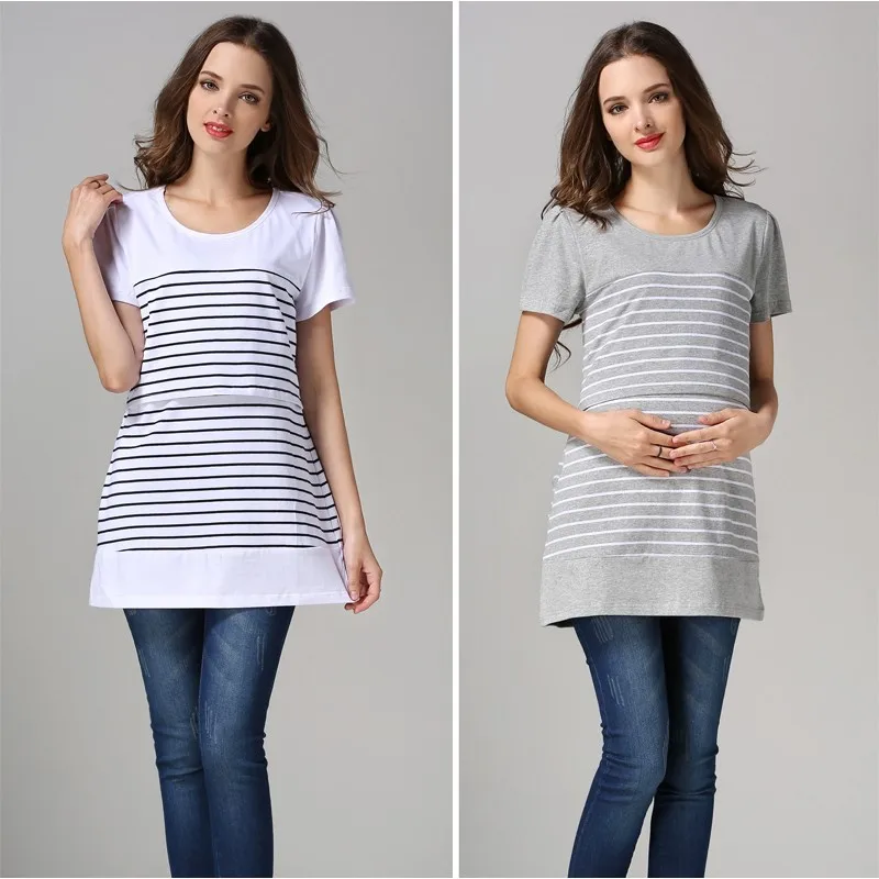 Emotion Moms Shor Sleeve повседневные топы для беременных футболки кормления Одежда одежда