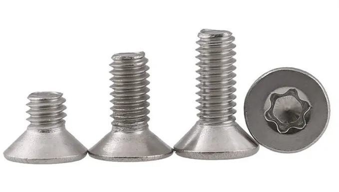 10-50 шт. плоский torx Винт M1.6 M2 M2.5 M3 M4 M5 ISO14581 нержавеющая сталь потайная головка torx Винт плоский шестилепестковый станок винты