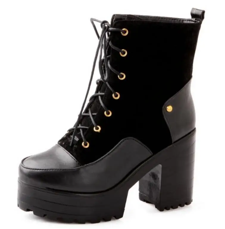 Женская обувь Chaussure женская Zapatos Mujer Sapato ботильоны на массивном высоком каблуке