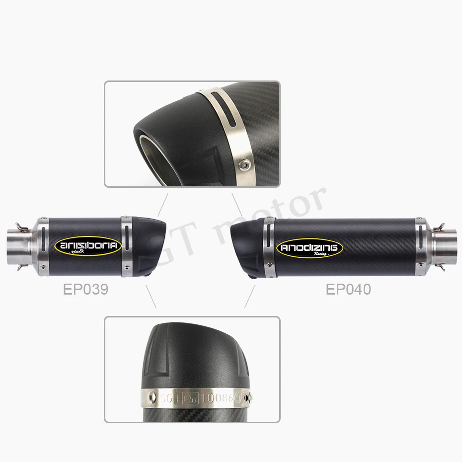 E Mark мотоциклетный полноразмерный глушитель из углеродного волокна разъем для