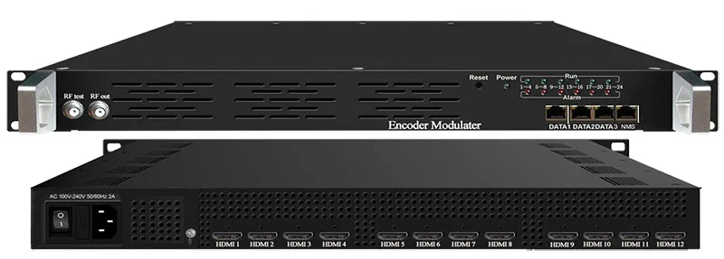 Высокая интеграция 1080P 24 способ HDMI к DVB-C/DVB-T кодировщик модулятор цифровой ТВ головной QAM RF модулятор