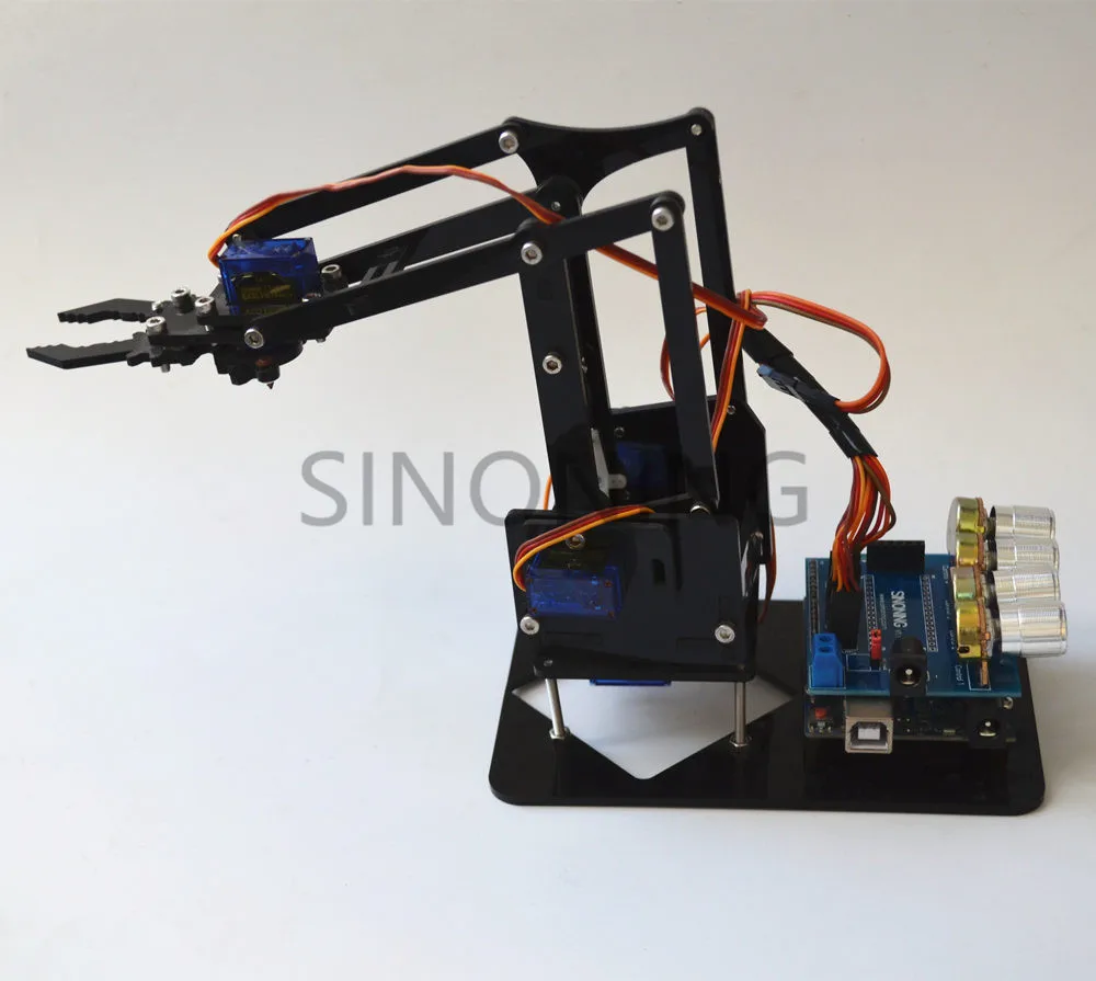 Акриловый Роботизированный механический рычаг Arduino 4dof Экономичный комплект |