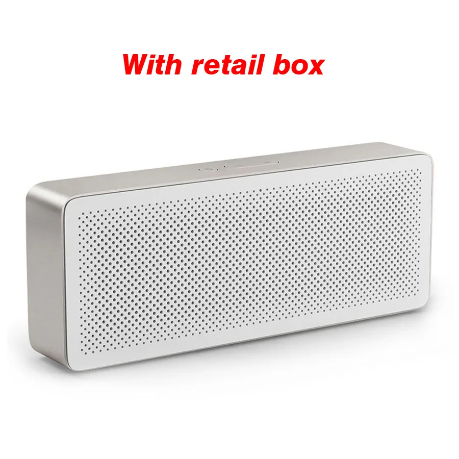 With retail box Xiaomi Динамик пенал Xiaomi Bluetooth 4,2 Динамик 2 квадратных стерео HD качество звука Портативный Беспроводной Bluetooth - Цвет: With retail box