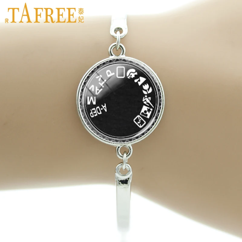 

TAFREE Brand Handmade accessories Camera Mode bracelet for Photographers vintage punk eomer clock gears art picture jewelry B136