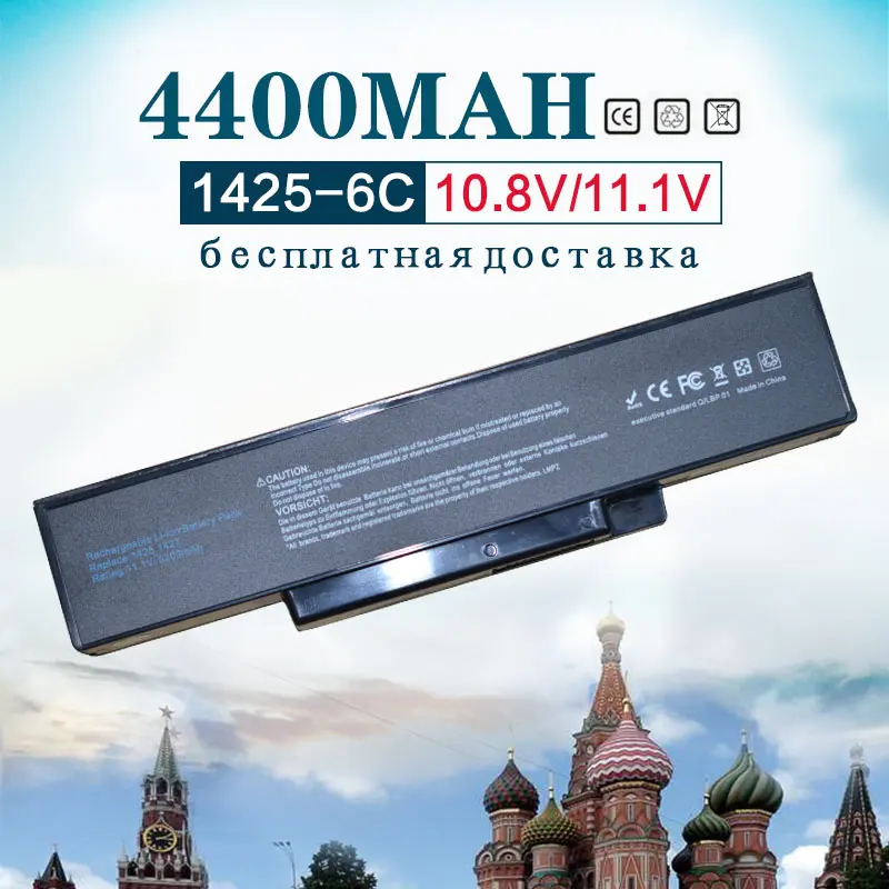 Аккумулятор 11 1 В 4400 мАч для DELL Inspiron 1425 1427 90-NFY6B1000Z 90-NFV6B1000Z BATE80L6 BATEL80L6 BATEL80L9 BATFT10L61