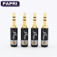 mps eagle 4s 3 poles 3 5mm pure brass 24k gold plated headphone male jack plug for mobile phone ipad laptop lot1pcs