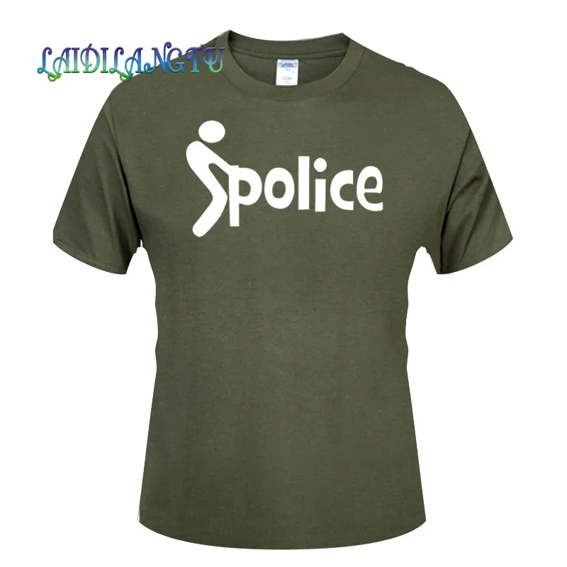 mens t shirts fashion F THE POLICE Funny Joke Prank Cop Plus Size Tee Shirt Homme Summer Short Sleeve Men T Shirts Male TShirts | Мужская