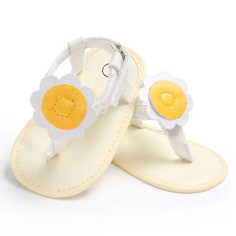 Детские мокасины из искусственной кожи с подсолнечником летние сандалии для
