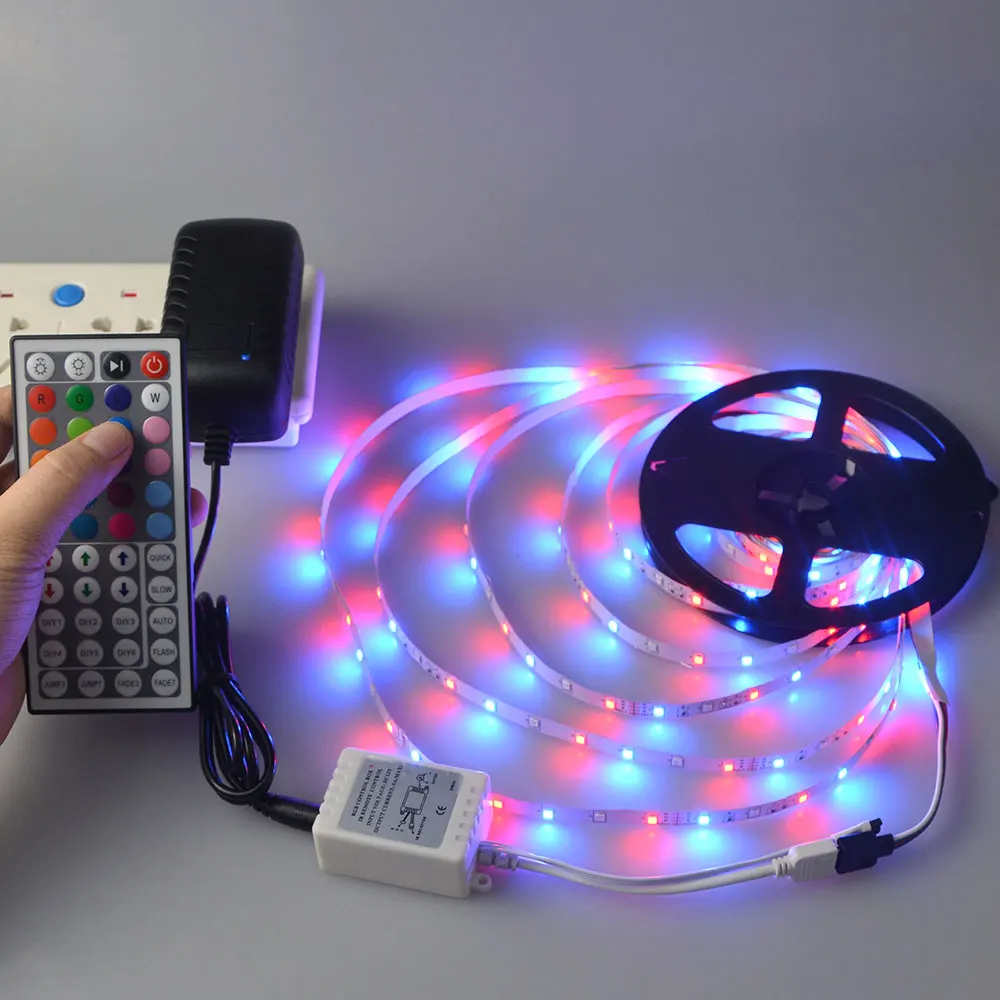 Светодиодная лента 5 м 300 светодиодов 12 В 2835 RGB пульт дистанционного управления на
