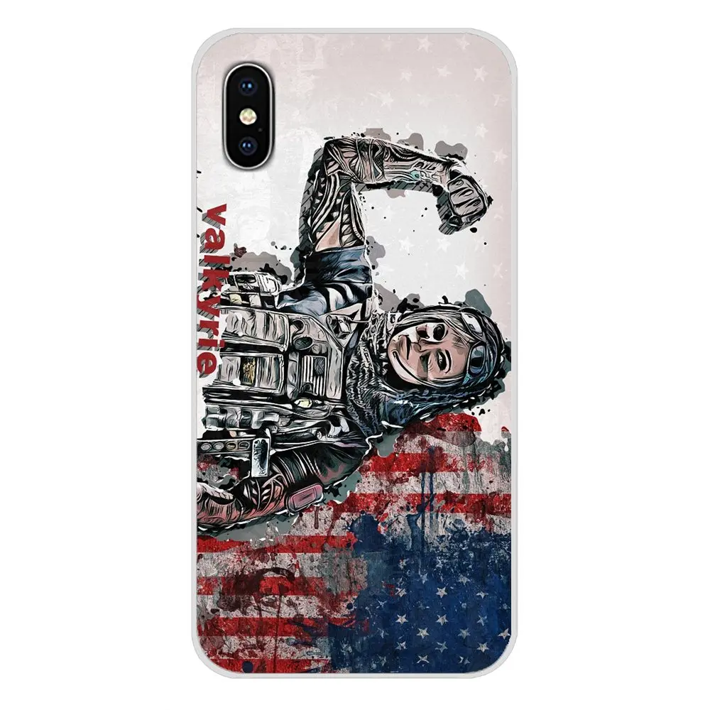 Игровой Радужный Six siege Valkyrie логотип для Huawei P Smart Mate Honor 7A 7C 8C 8х9 P10 P20 Lite Pro Plus