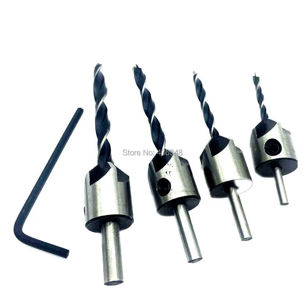 4 шт. Hss 5 Флейта Зенковка набор сверл Ремер деревообрабатывающее сверло фаски