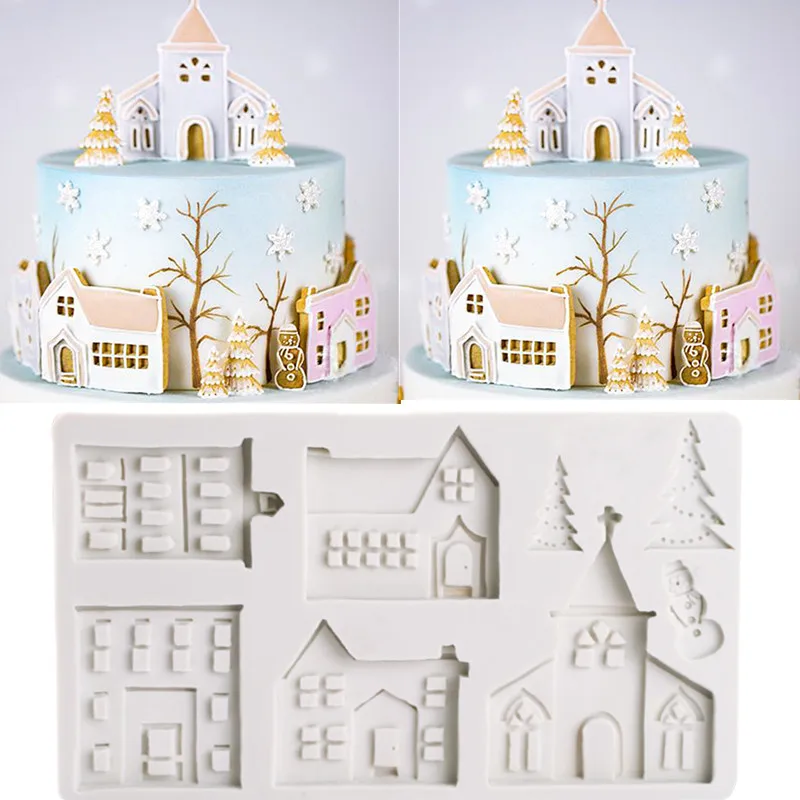 

Christmas Gingerbread House Silicone Mold Fondant Mould Cake Decorating Tools Chocolate, Gumpaste, Sugarcraft, Kitchen Gadgets