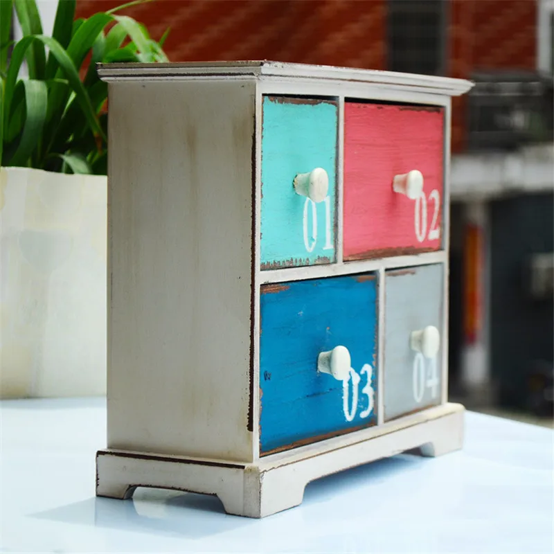 Multifunction Wooden Storage Box Drawer ZAKAKA Dala House Jewelry Makeup Boxes Container For Desktop Household Decor | Дом и сад